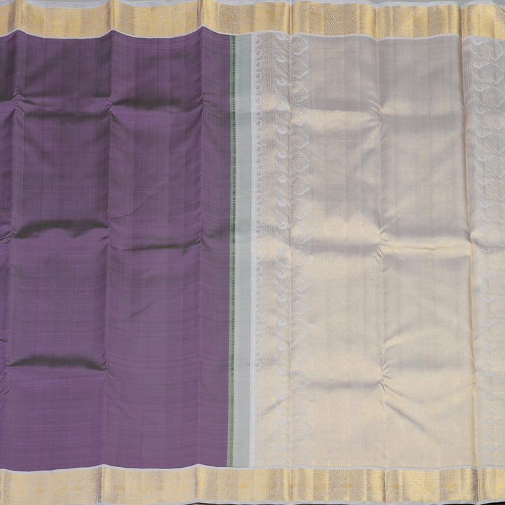 Hayagrivas Handloom Pure Kanjivaram Silk Saree in Lustrous Lavender KBE558F2-2