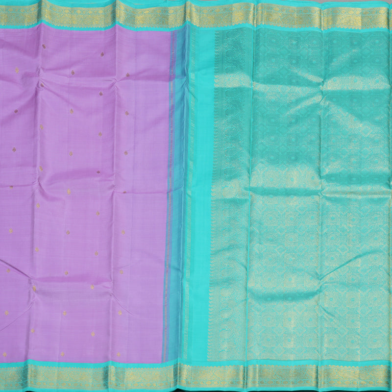 Hayagrivas Handloom Pure Kanjivaram Silk Saree in Dreamy Lavender KBE561F5-1