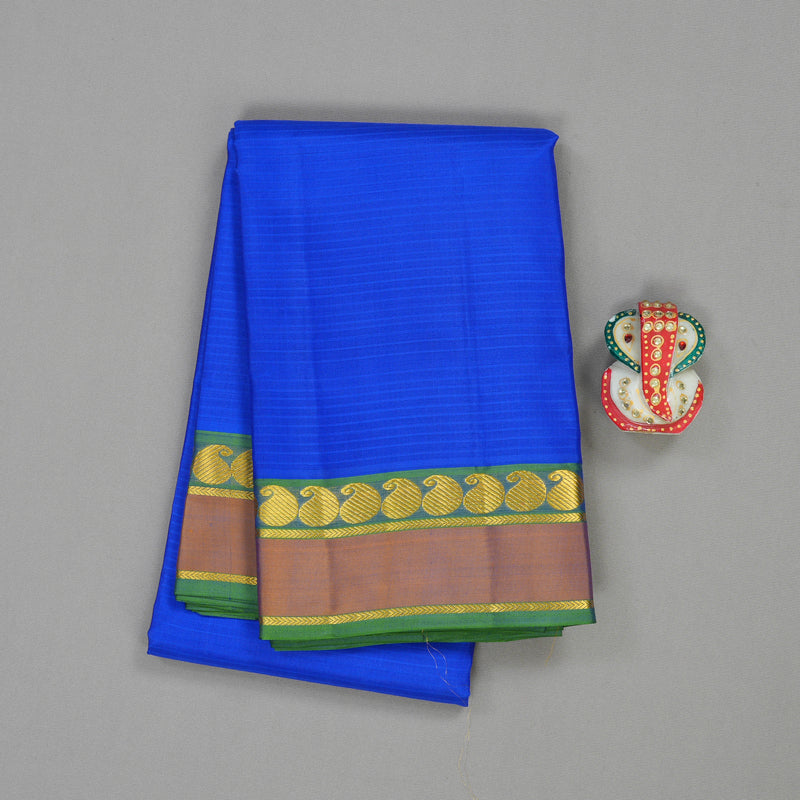 Hayagrivas Handloom Pure Kanjivaram Silk Saree in Stunning Blue KBE563F1-17