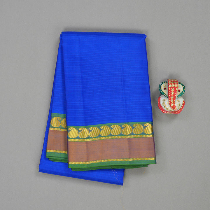 Hayagrivas Handloom Pure Kanjivaram Silk Saree in Stunning Blue KBE563F1-17
