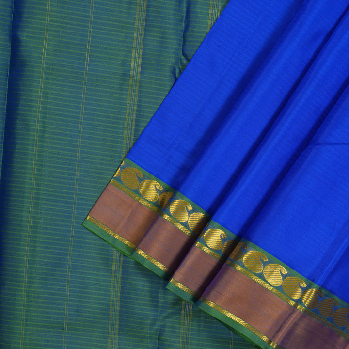 Hayagrivas Handloom Pure Kanjivaram Silk Saree in Stunning Blue KBE563F1-17