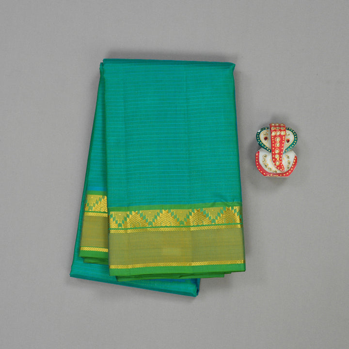 Hayagrivas Handloom Pure Kanjivaram Silk Saree in Mesmerising Sea Blue KBE563F1-20