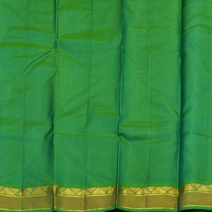 Hayagrivas Handloom Pure Kanjivaram Silk Saree in Mesmerising Sea Blue KBE563F1-20