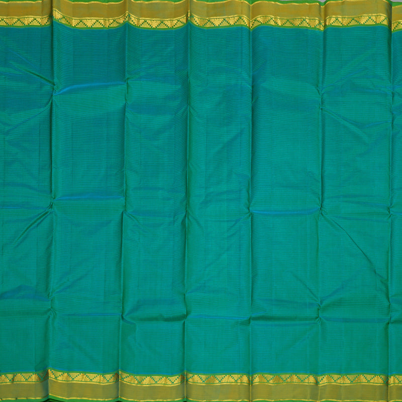 Hayagrivas Handloom Pure Kanjivaram Silk Saree in Mesmerising Sea Blue KBE563F1-20