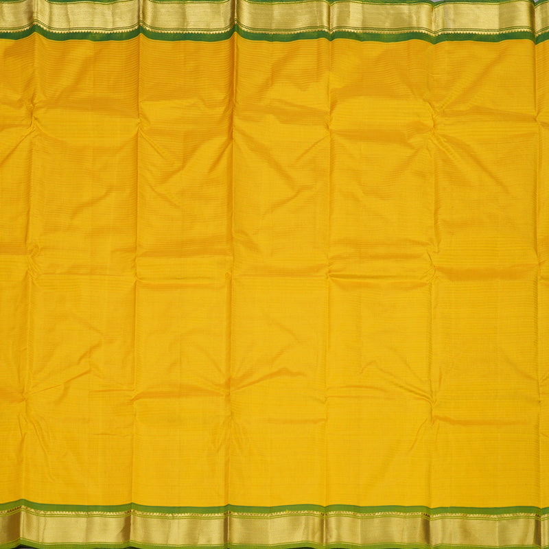 Hayagrivas Handloom Pure Kanjivaram Silk Saree in Sunlit Yellow KBE564F1-29