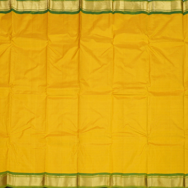 Hayagrivas Handloom Pure Kanjivaram Silk Saree in Sunlit Yellow KBE564F1-29