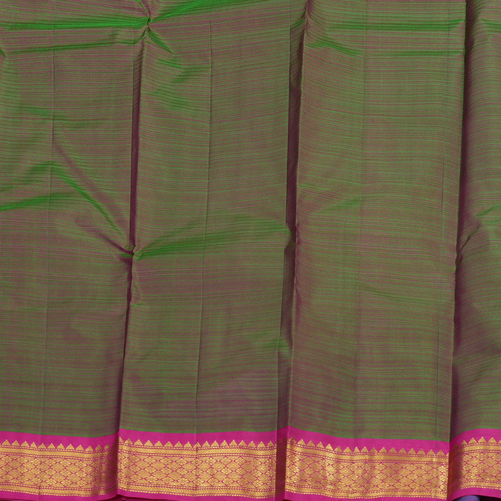 Hayagrivas Handloom Pure Kanjivaram Silk Saree in Ornate Sea Blue KBE564F1-35