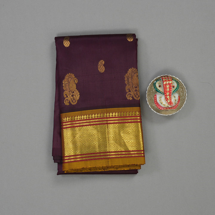 Hayagrivas Paaku One side border Kanjivaram Silk Saree KBE565F10-3
