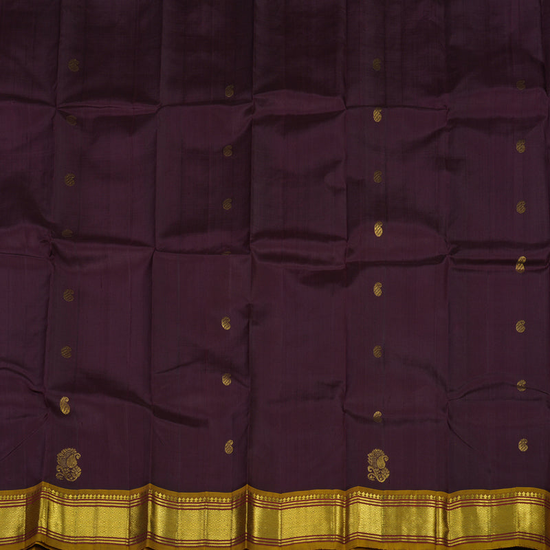 Hayagrivas Paaku One side border Kanjivaram Silk Saree KBE565F10-3