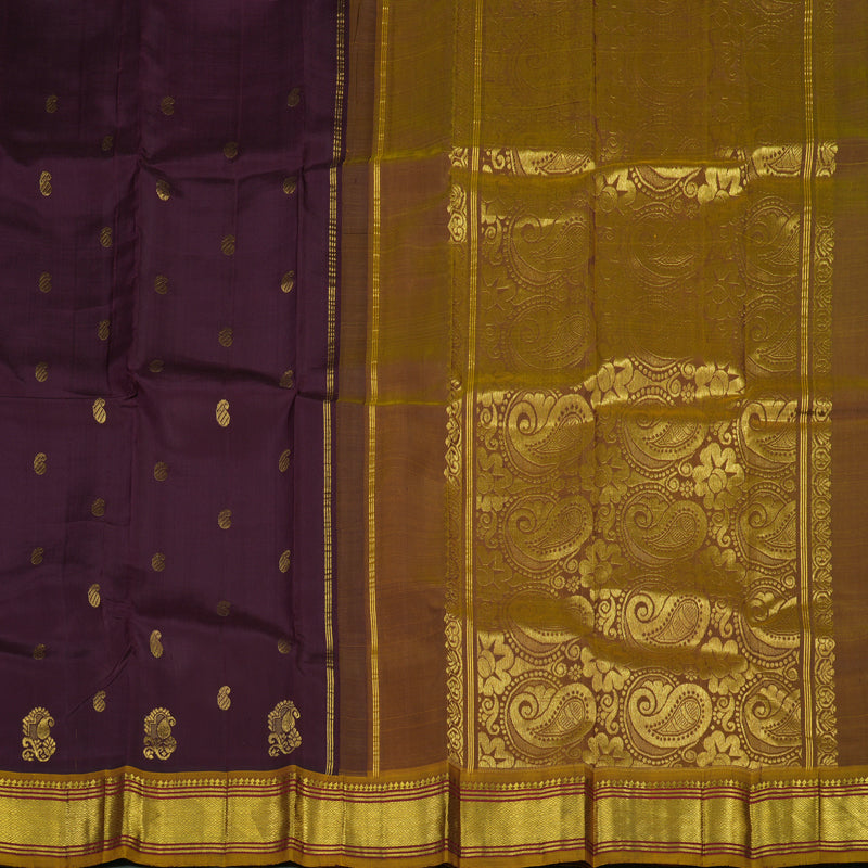 Hayagrivas Paaku One side border Kanjivaram Silk Saree KBE565F10-3