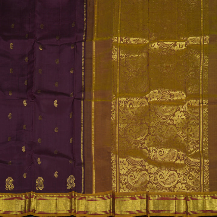 Hayagrivas Paaku One side border Kanjivaram Silk Saree KBE565F10-3