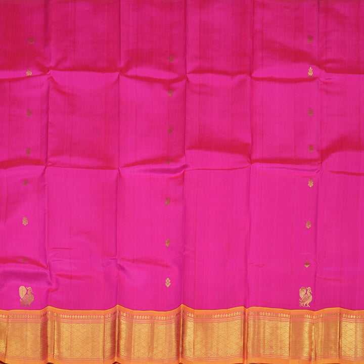 Hayagrivas Rani Pink Pure One-sided Border Kanjivaram Silk saree KBE565F11-4