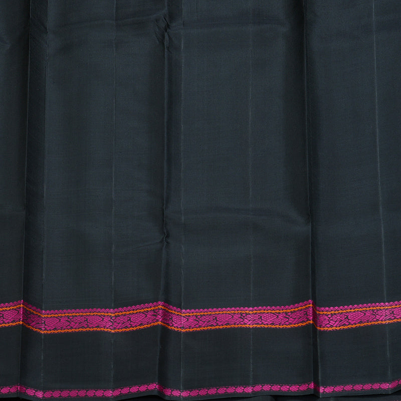 Hayagrivas Handloom Black Kanjivaram Silk Saree KBE576F14-1