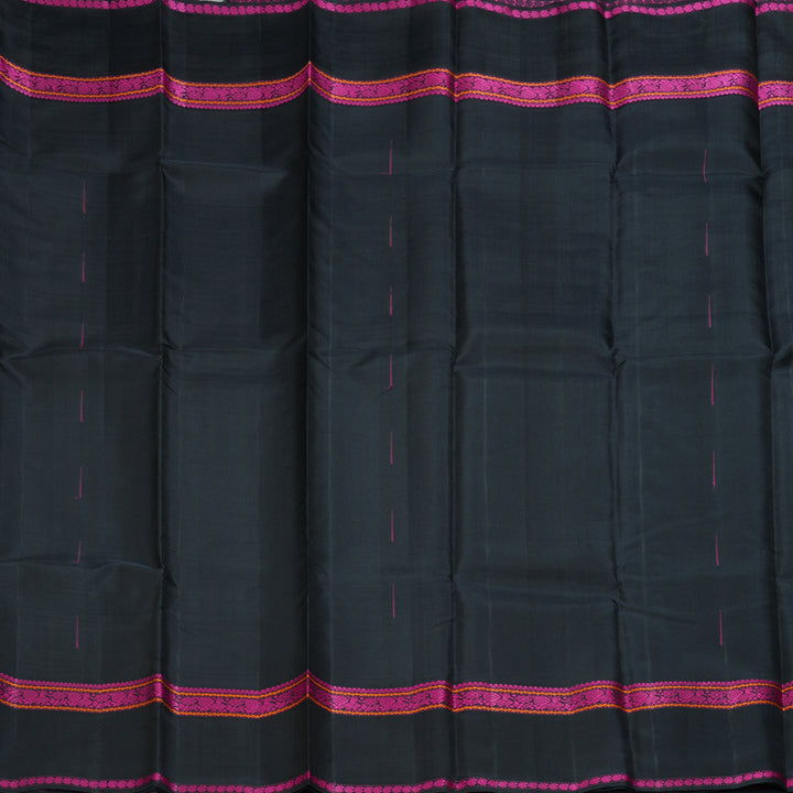 Hayagrivas Handloom Black Kanjivaram Silk Saree KBE576F14-1