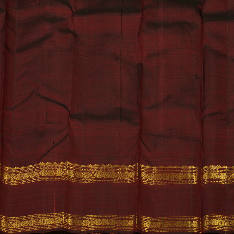 Hayagrivas Handloom Araku Maroon Kanjivaram Silk Saree KBE576F15-1