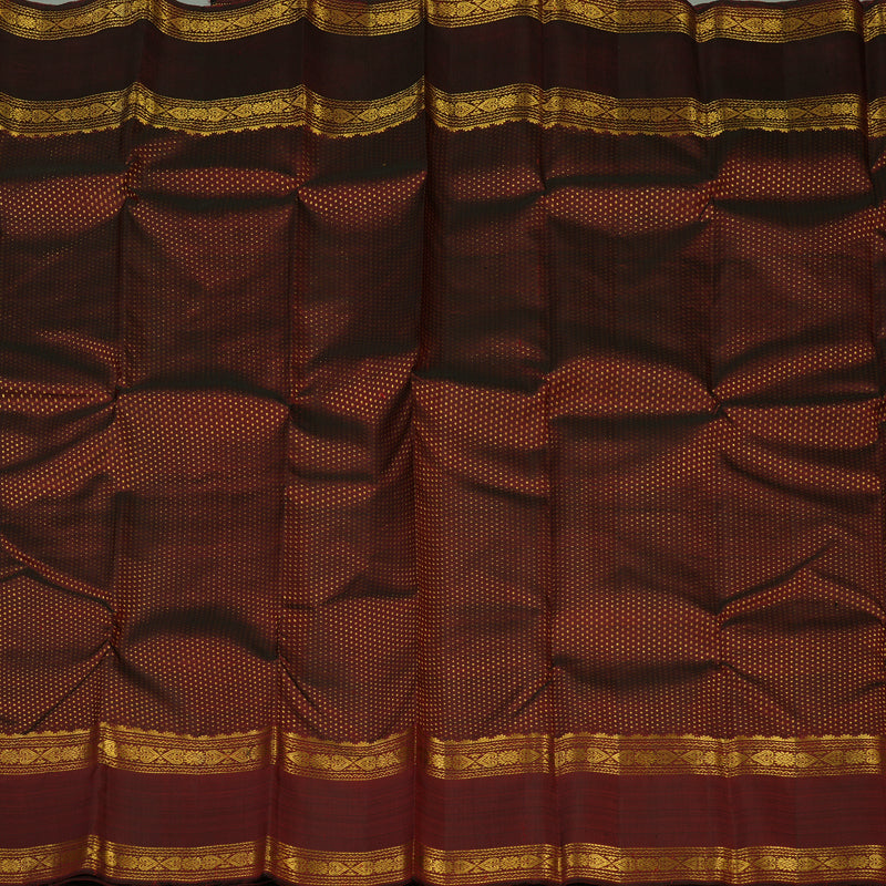 Hayagrivas Handloom Araku Maroon Kanjivaram Silk Saree KBE576F15-1
