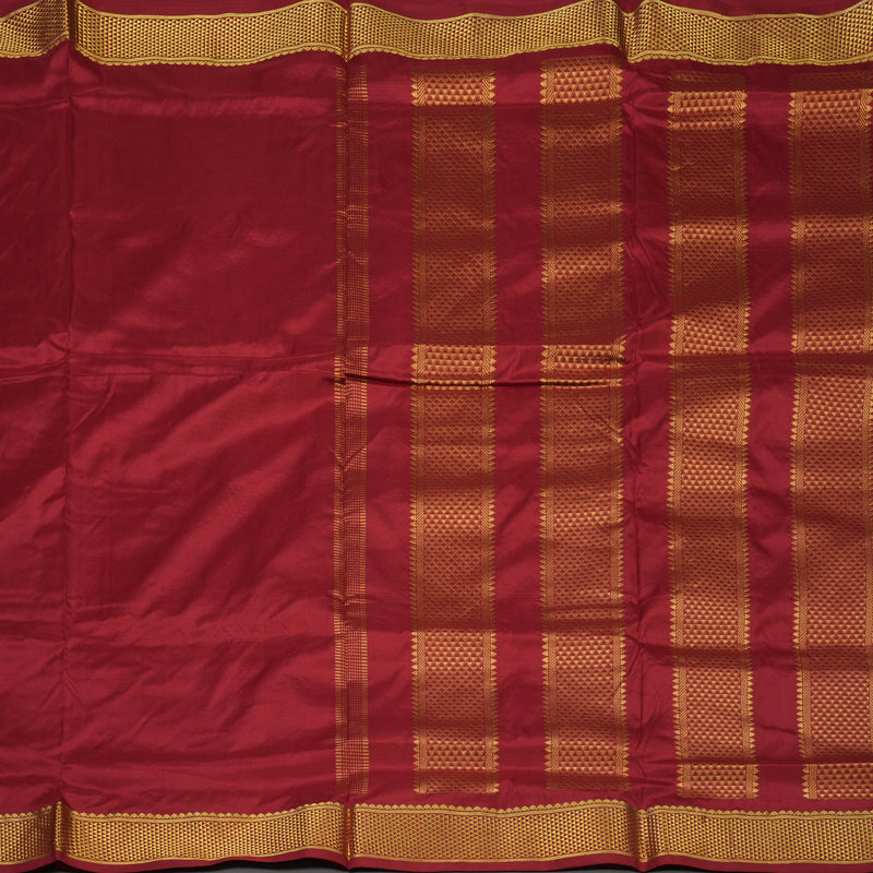 Hayagrivas Handloom Red Ten Yards Silk Madisar KBE577F2-6