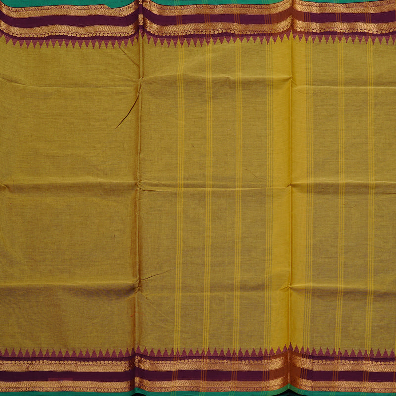 Hayagrivas Handloom Pure Cotton Saree in Earthy Mustard Yellow KBE57D1-13