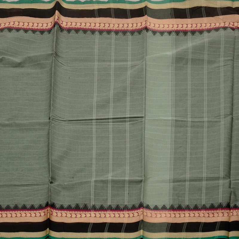 Hayagrivas Handloom Pure Cotton Saree in Mellow Grey KBE57D1-16