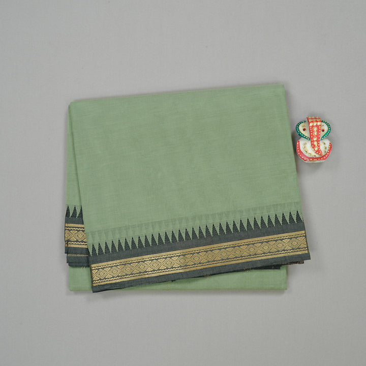Hayagrivas Handloom Pure Cotton Saree in Serene Light Pastel Green KBE57D1-19