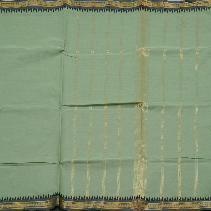 Hayagrivas Handloom Pure Cotton Saree in Serene Light Pastel Green KBE57D1-19