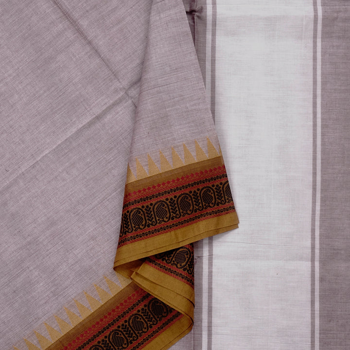 Hayagrivas Handloom Pure Cotton Saree in Ethereal Light Lilac Colour KBE57D1-25