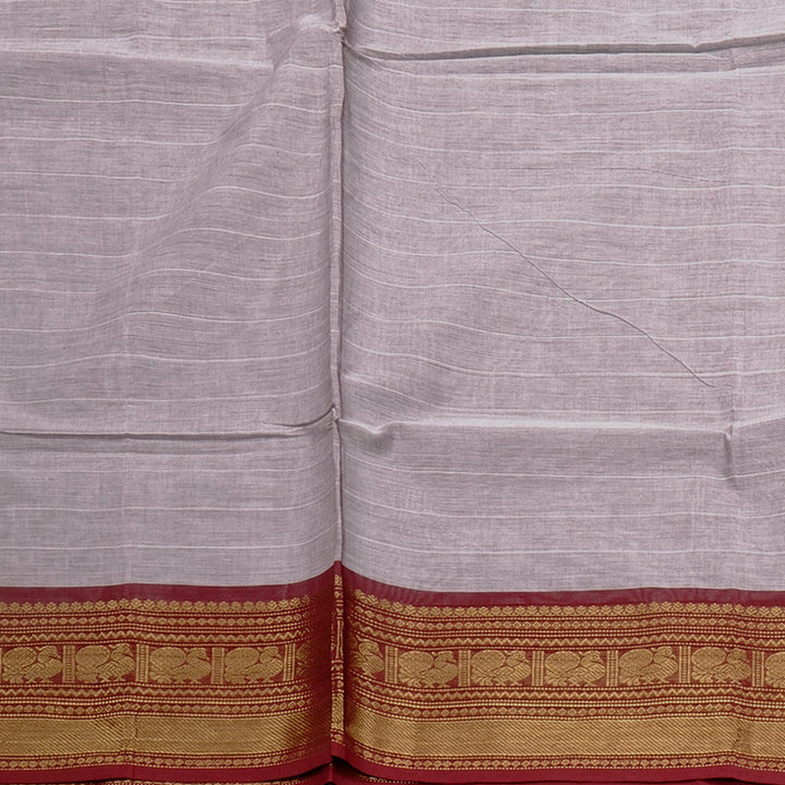 Hayagrivas Handloom Pure Cotton Saree in Soothing Grey KBE57D1-39