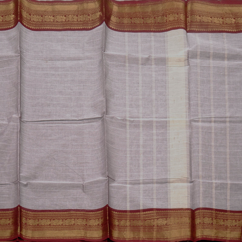 Hayagrivas Handloom Pure Cotton Saree in Soothing Grey KBE57D1-39