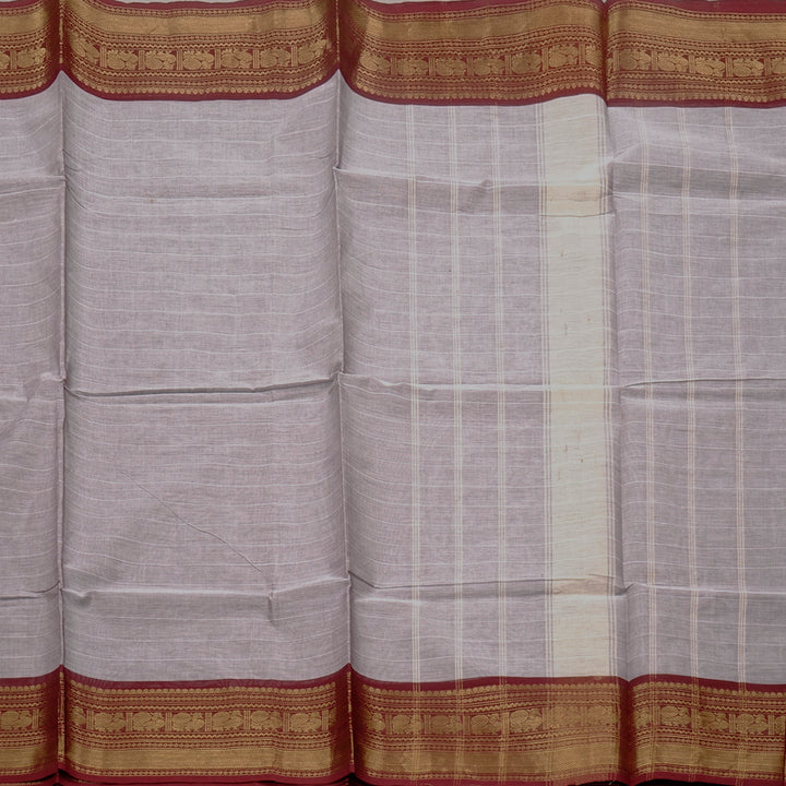 Hayagrivas Handloom Pure Cotton Saree in Soothing Grey KBE57D1-39