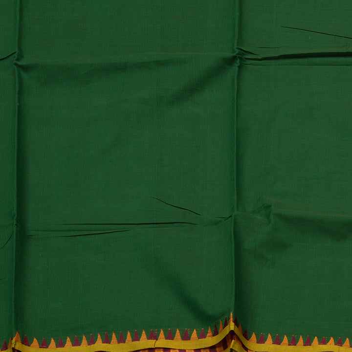Hayagrivas Handloom Pure Cotton Saree in Enchanting Bottle Green KBE57D1-46