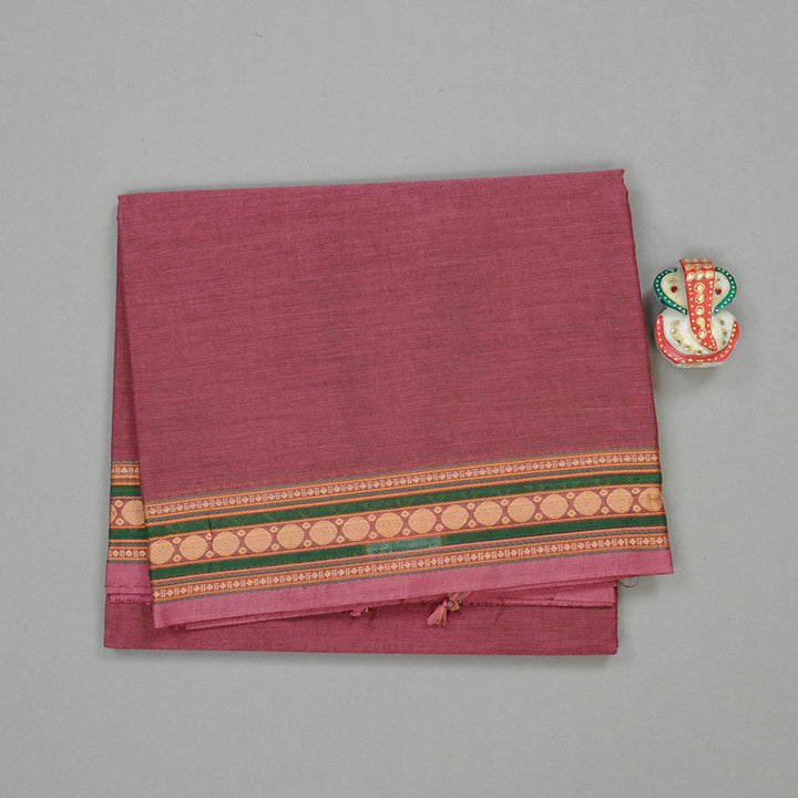Hayagrivas Handloom Pure Cotton Saree in Elegant Rosewood Pink KBE57D1-52