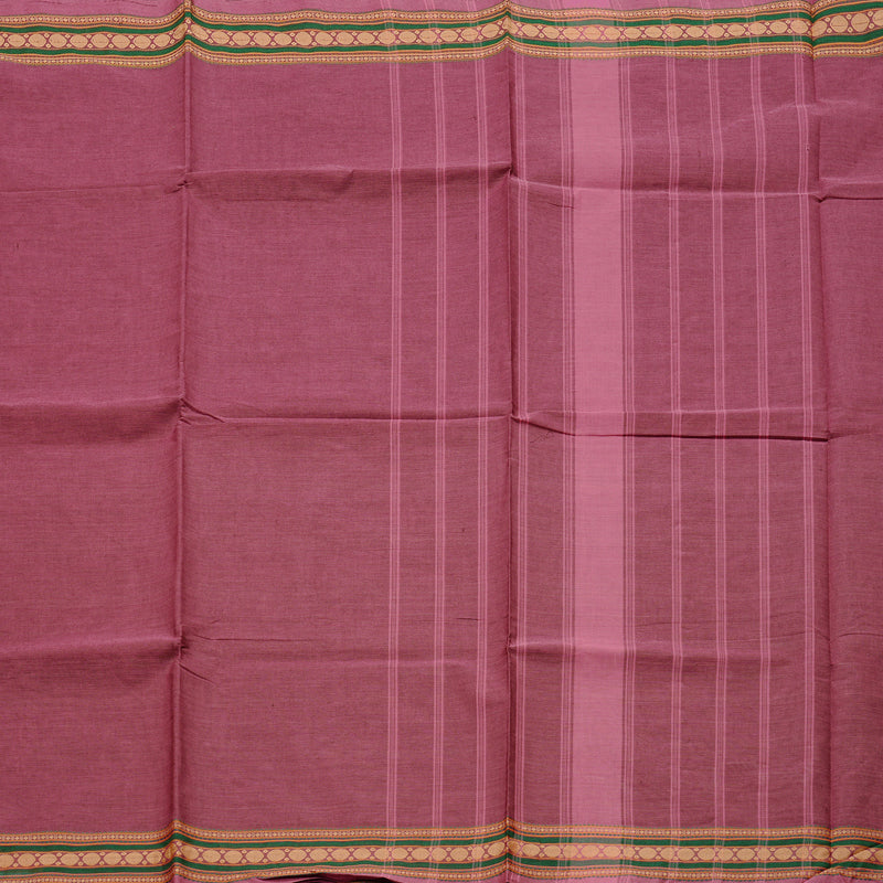 Hayagrivas Handloom Pure Cotton Saree in Elegant Rosewood Pink KBE57D1-52