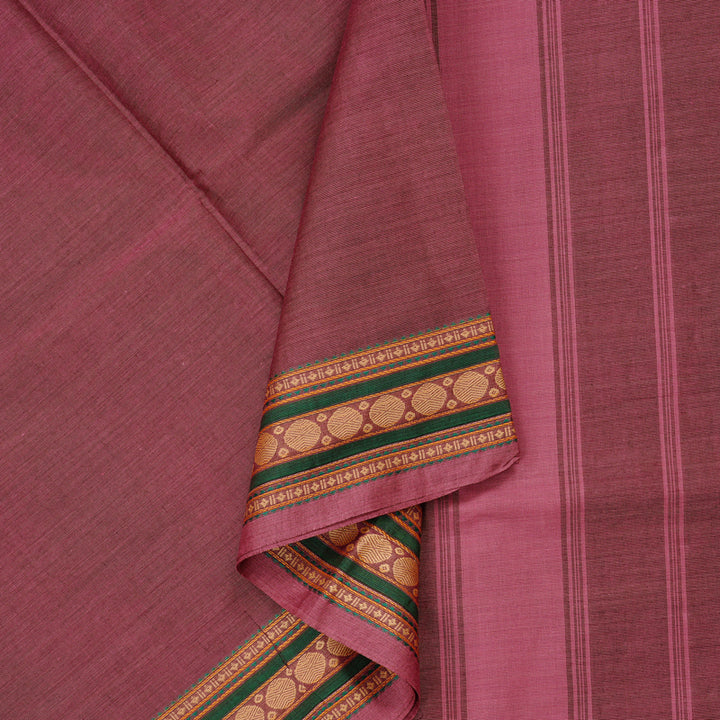 Hayagrivas Handloom Pure Cotton Saree in Elegant Rosewood Pink KBE57D1-52