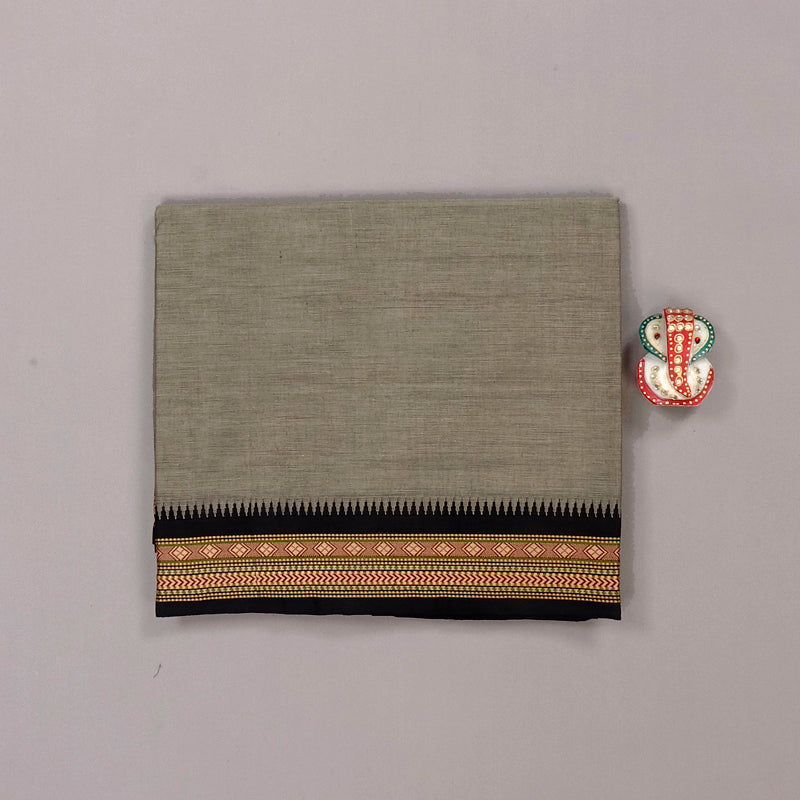 Hayagrivas Handloom Pure Cotton Saree in Understated Ash Grey KBE57D1-61
