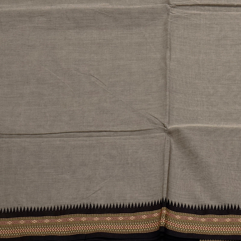 Hayagrivas Handloom Pure Cotton Saree in Understated Ash Grey KBE57D1-61