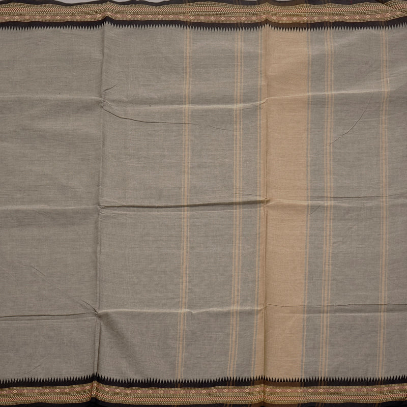 Hayagrivas Handloom Pure Cotton Saree in Understated Ash Grey KBE57D1-61