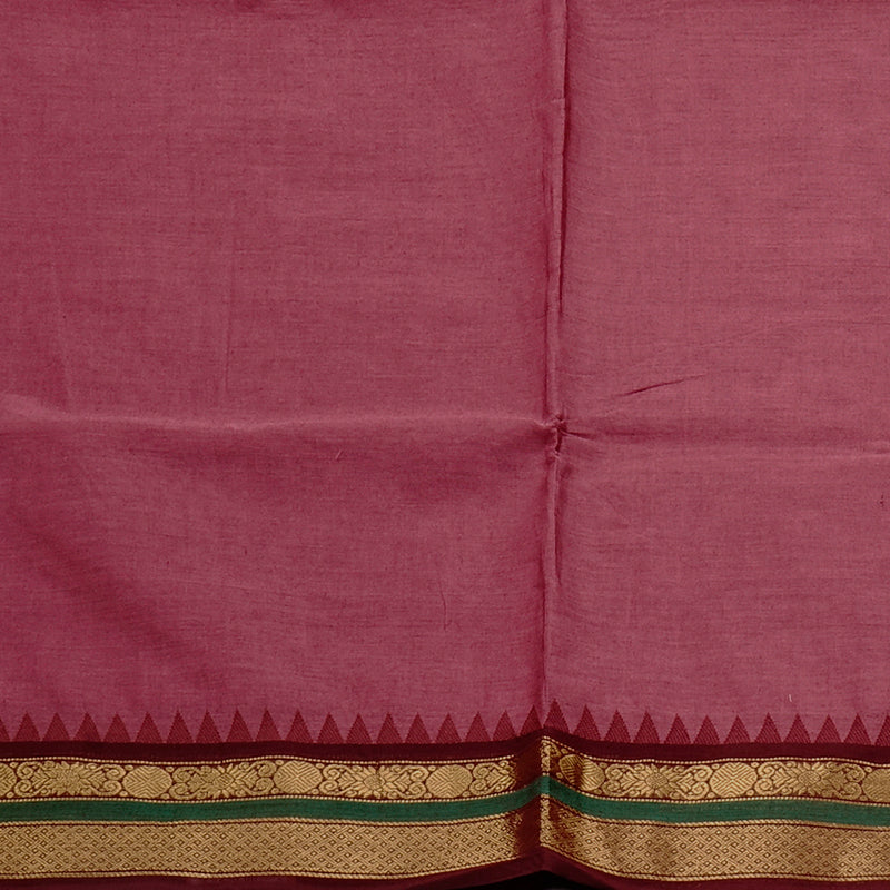 Hayagrivas Handloom Pure Cotton Saree in Captivating Mild Pink KBE57D1-67
