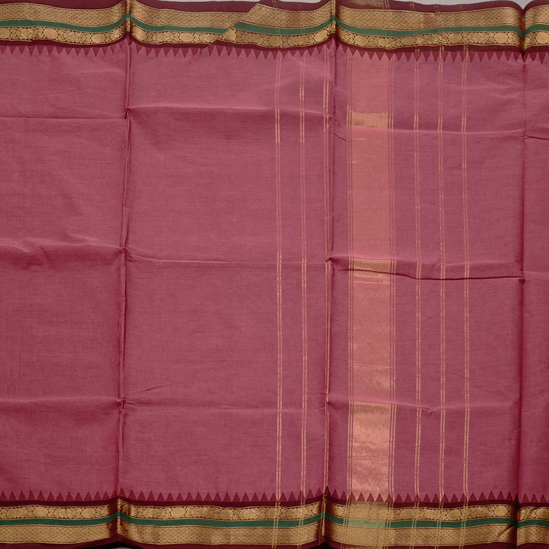 Hayagrivas Handloom Pure Cotton Saree in Captivating Mild Pink KBE57D1-67
