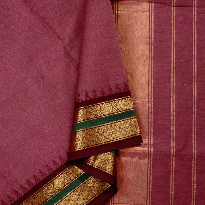 Hayagrivas Handloom Pure Cotton Saree in Captivating Mild Pink KBE57D1-67