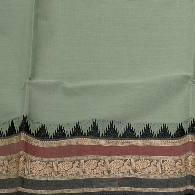 Hayagrivas Handloom Pure Cotton Saree in Serene Light Pastel Green KBE57D1-72