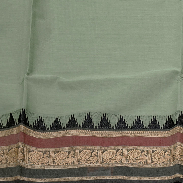 Hayagrivas Handloom Pure Cotton Saree in Serene Light Pastel Green KBE57D1-72