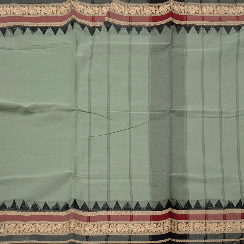 Hayagrivas Handloom Pure Cotton Saree in Serene Light Pastel Green KBE57D1-72