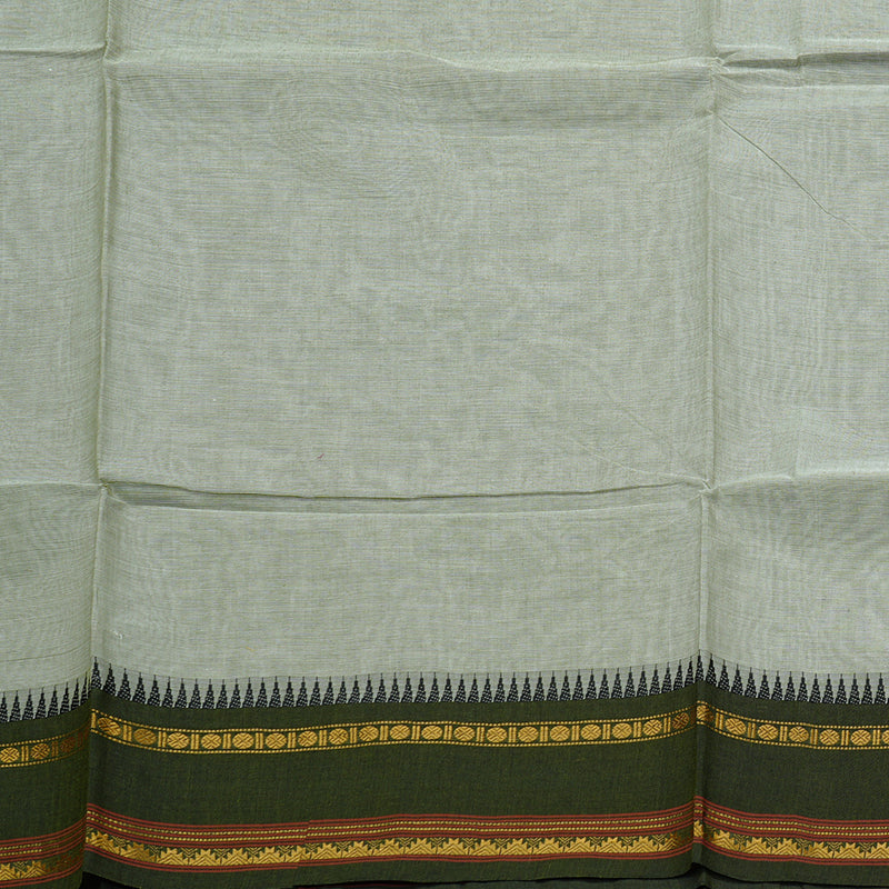 Hayagrivas Handloom Pure Cotton Saree in Grounded Light Elaichi green KBE57D1-28