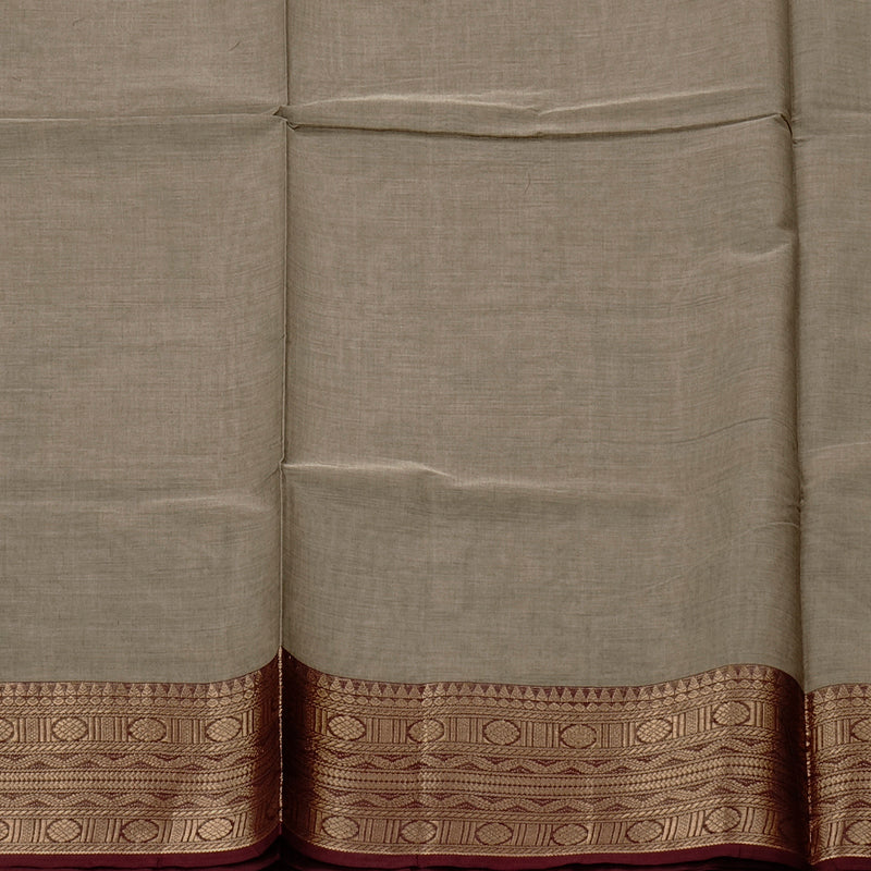 Hayagrivas Handloom Pure Cotton Saree in Earthy Beige KBE57D3-45