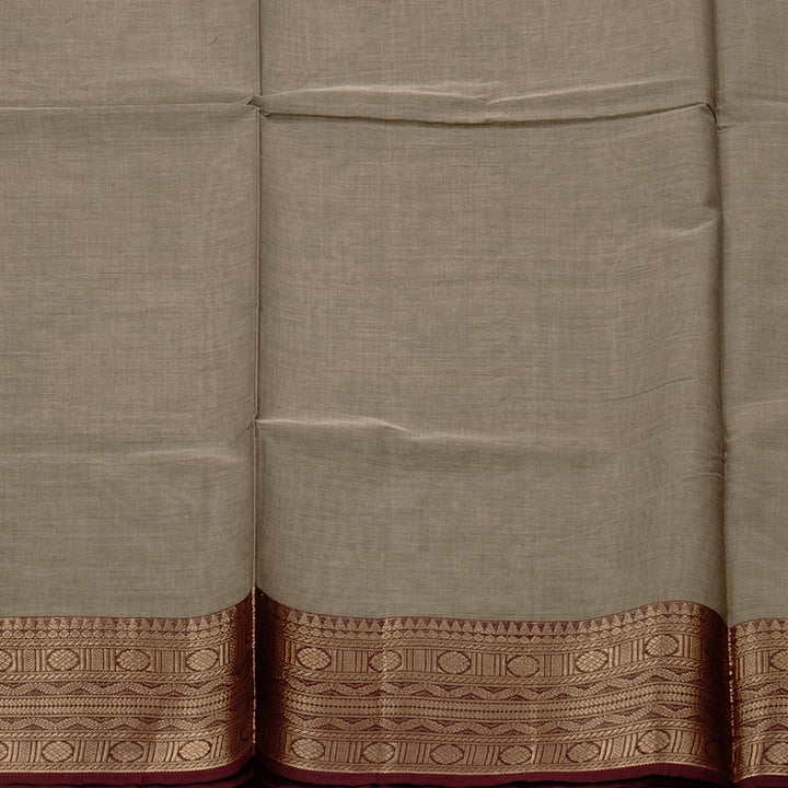 Hayagrivas Handloom Pure Cotton Saree in Earthy Beige KBE57D3-45
