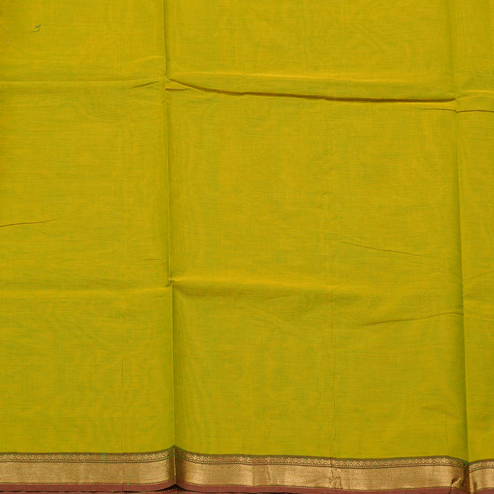 Hayagrivas Handloom Pure Cotton Saree in Striking Fluorescent Green KBE57D3-47