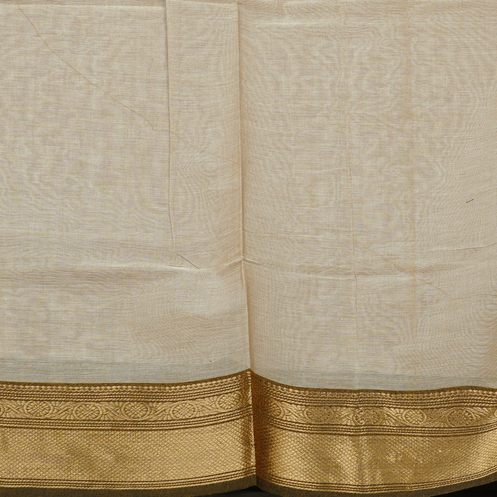 Hayagrivas Handloom Pure Cotton Saree in Soothing Beige KBE57D3-64