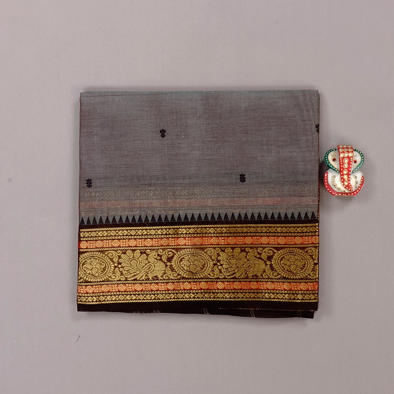 Hayagrivas Handloom Pure Cotton Saree in Contemporary Light Onion Pink KBE57D3-72