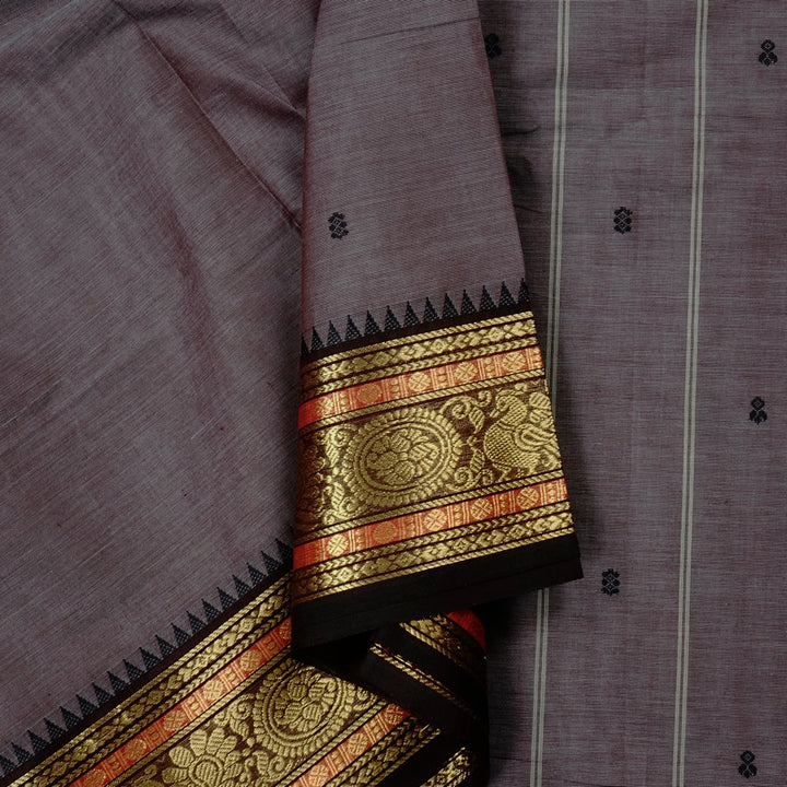 Hayagrivas Handloom Pure Cotton Saree in Contemporary Light Onion Pink KBE57D3-72
