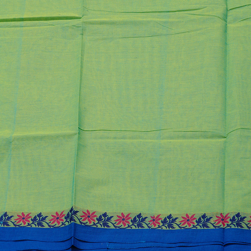 Hayagrivas Handloom Pure Cotton Saree in Charming Dual Tone (Sky Blue with Yellow) KBE57D3-77